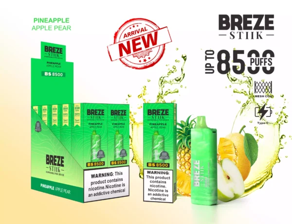 BREZE STIIK BS 8500 Puffs Velkoobchodní jednorázový výrobní zdroj více příchutí (8)