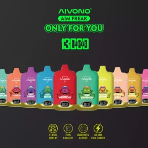 Direct Factory Wholesale AIVONO Aim Freak 13000 Puffs Multiple Flavors 0% 2% 3% 5% Low Nicotine New Experience (3)