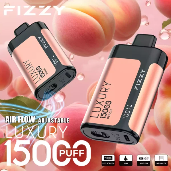 Experimente Fizzy Luxury 15000 Puffs 22ML 650mAh 2% 5%Low Nicotina Vapes descartáveis ​​direto da fábrica em massa Comprar variedade de sabores (5)