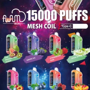 FLUUM Box 15000 LED Puffs Factory Direct Wholesale Disposable Vapes Multiple Flavors Low Nicotine Options (13)