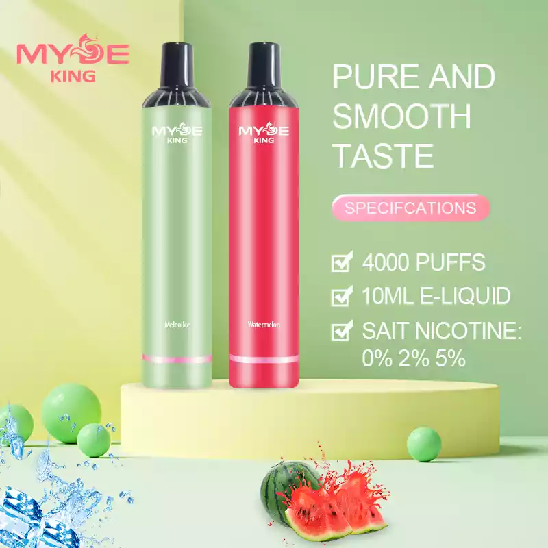 MYDE King 4000 Puffs, 10 ml 5%, madala nikotiinisisaldusega ühekordselt kasutatavad vapes, tehase otsene hulgiost uute maitseelamuste saamiseks (4)