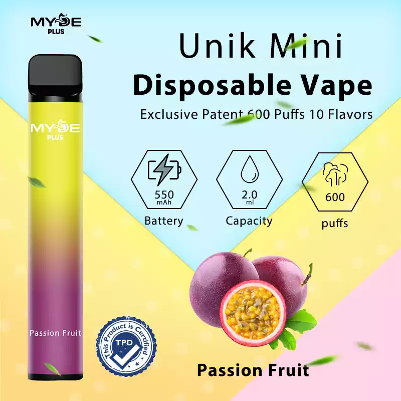 MYDE Plus 600 Puffs 2ml 550mAh 2% Low Nicotine Factory Direct Disposable Vapes Bulk Buy Flavor Variety for New Experiences (8)