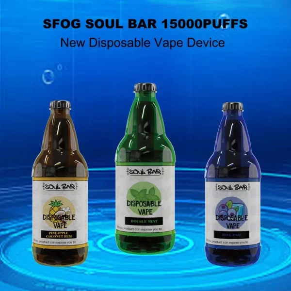 Sfog Soul Bar 15000 Puffar 22ml 600mA låg nikotinhalt Engångsvapes i grossistledet direkt från fabriken Utforska smakmångfald (11)