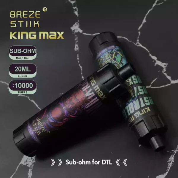 Πηγή Factory Direct BREZE STIIK King Max 10000 Puffs 850mAh Type-C Χονδρική πώληση Vapes μιας χρήσης Πολλαπλές επιλογές γεύσης (8)