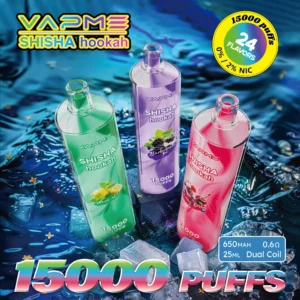 VAPME Shisah 15000 Puffs 25ML 650mAh 0% 2% Χαμηλής νικοτίνης Factory Απευθείας χονδρική πώληση με διαφορετικές επιλογές γεύσης (2)