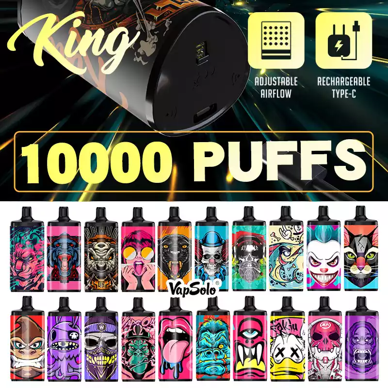 Vapsolo King 10000 vpihov 650 mah Type-C 0% 2% 3% 5% Veleprodajne vape za enkratno uporabo z nizko vsebnostjo nikotina iz originalne tovarne Unique Flavor Experience (4)