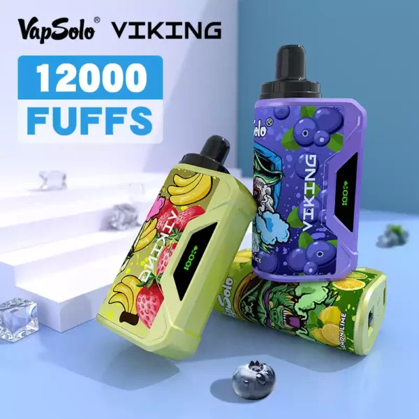 Vapsolo Viking 12000 Rookwolken 650MAH Originele fabriek Wegwerpvapes Groothandel Diverse smaakselectie Lage nicotine (3)