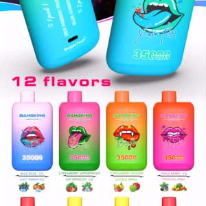 Best Rated BANG KING 35000 Puffs B35K DUO Disposable Vape 0% 2% 3% 5% Nicotine 650 mAh Battery 12 Flavors Volume Purchase (12)