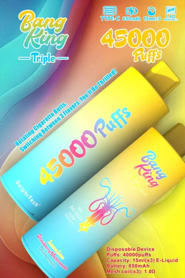BANG KING BK45 Disposable Vape – 45000 Puffs of Rich Smooth Vapor with a High-Performance Battery (4)