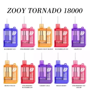 Reliable ZOOY TORNADO 18000 Puffs Wholesale Disposable Vape 650mAh Battery TYPE C Fast Charging Adjustable Airflow Three Color RGB Light Bulk Purchase (2)