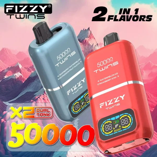 FIZZY Twins 50000 boccate Scoprite 12 aromi e la tecnologia della bobina a rete per un'esperienza di vaping prolungata (24)