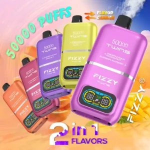 FIZZY Twins 50000 boccate Scoprite 12 aromi e la tecnologia della bobina a rete per un'esperienza di svapo prolungata (37)